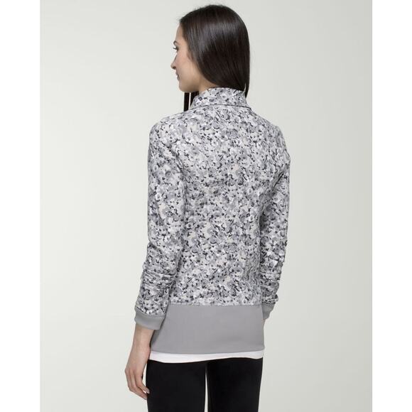 Lululemon sz 4 Nice Asana Jacket Not So Petite Fleur Silver Spoon Luon - Picture 2 of 16